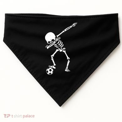 Dabbing Skeleton Soccer Dab USA-Made Doggie Bandana