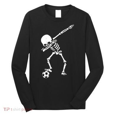 Dabbing Skeleton Soccer Dab Long Sleeve Shirt