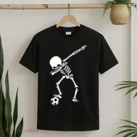 Dabbing Skeleton Soccer Dab T-Shirt thumb 2