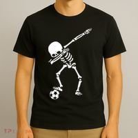 Dabbing Skeleton Soccer Dab T-Shirt thumb 3