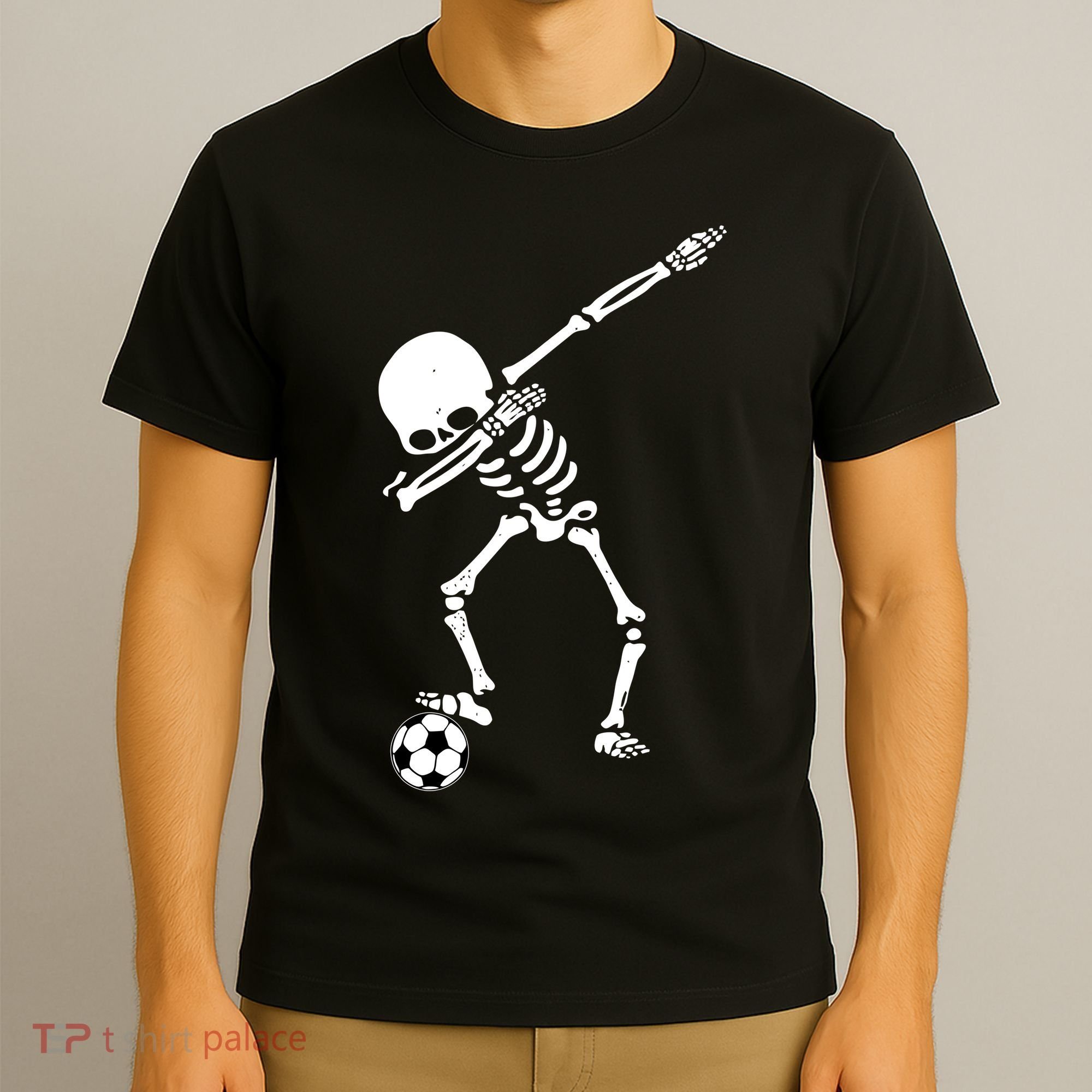 Dabbing Skeleton Soccer Dab T-Shirt