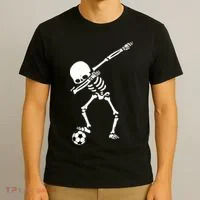 Dabbing Skeleton Soccer Dab T-Shirt thumb 3