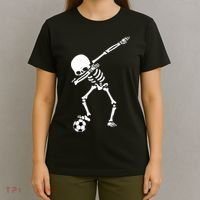 Dabbing Skeleton Soccer Dab T-Shirt thumb 4