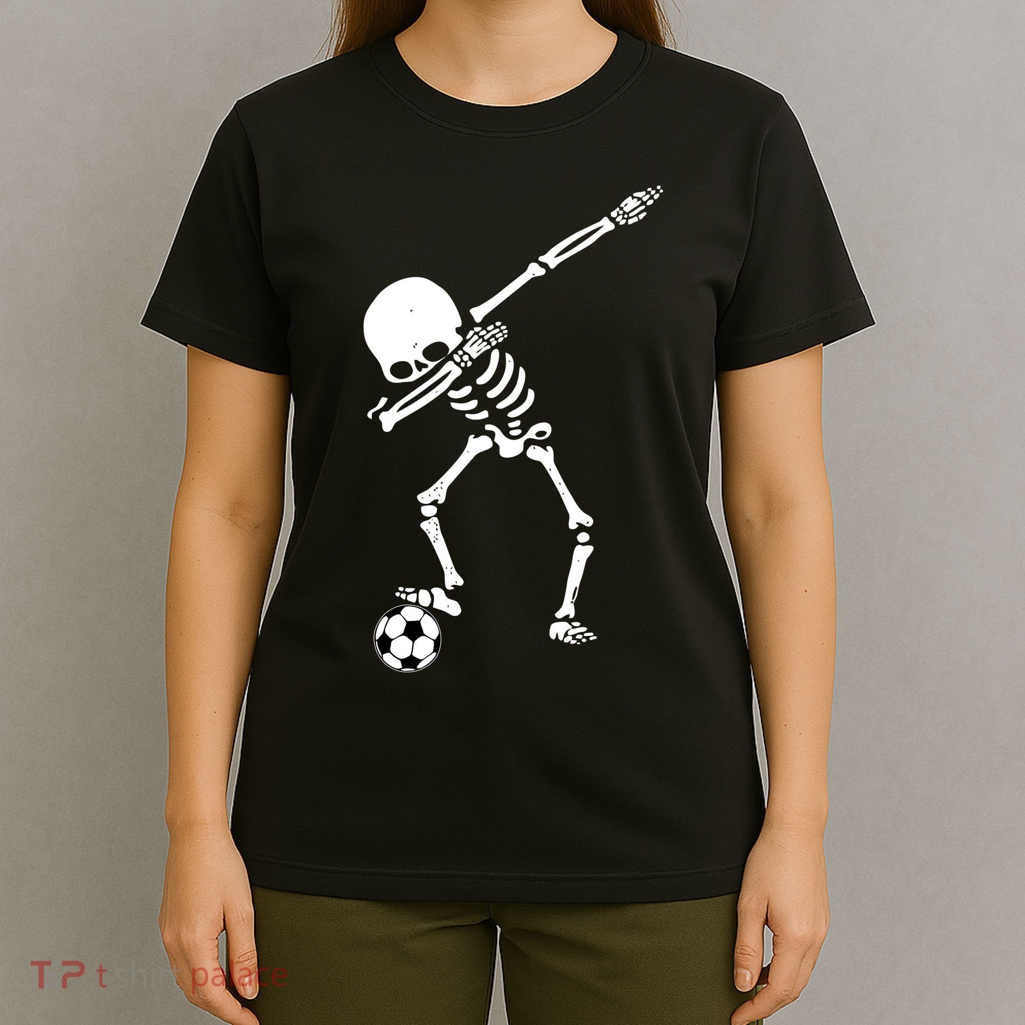 Dabbing Skeleton Soccer Dab T-Shirt