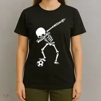 Dabbing Skeleton Soccer Dab T-Shirt thumb 4
