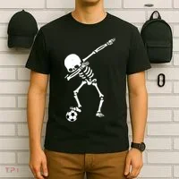 Dabbing Skeleton Soccer Dab T-Shirt thumb 6