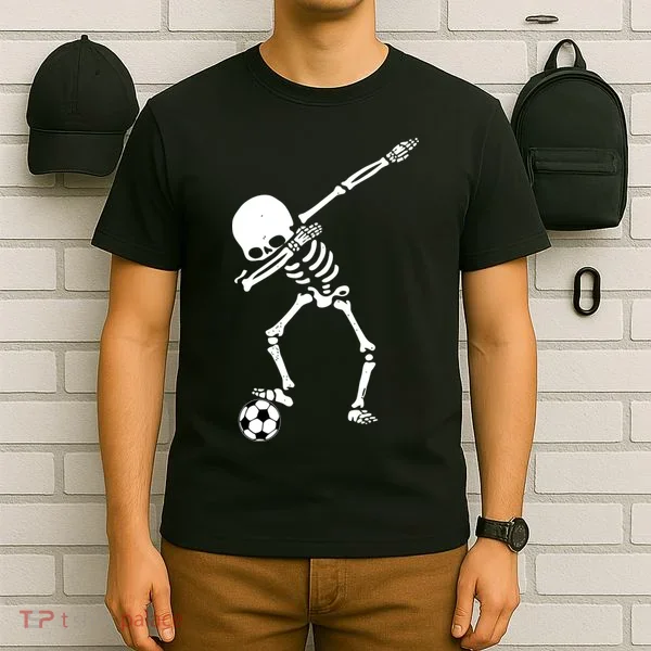 Dabbing Skeleton Soccer Dab T-Shirt