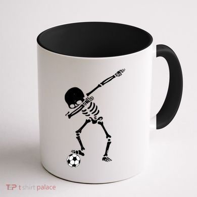 Dabbing Skeleton Soccer Dab Coffee Mug back
