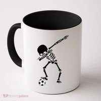 Dabbing Skeleton Soccer Dab Coffee Mug thumb 0
