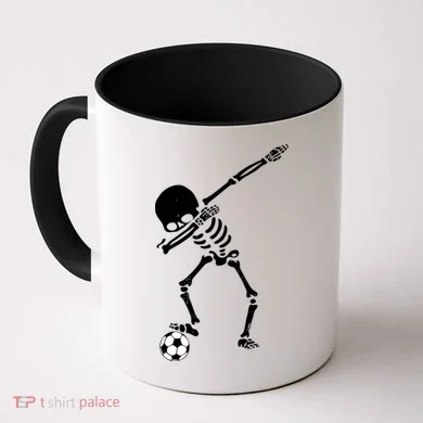 Dabbing Skeleton Soccer Dab Coffee Mug