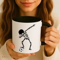 Dabbing Skeleton Soccer Dab Coffee Mug thumb 3