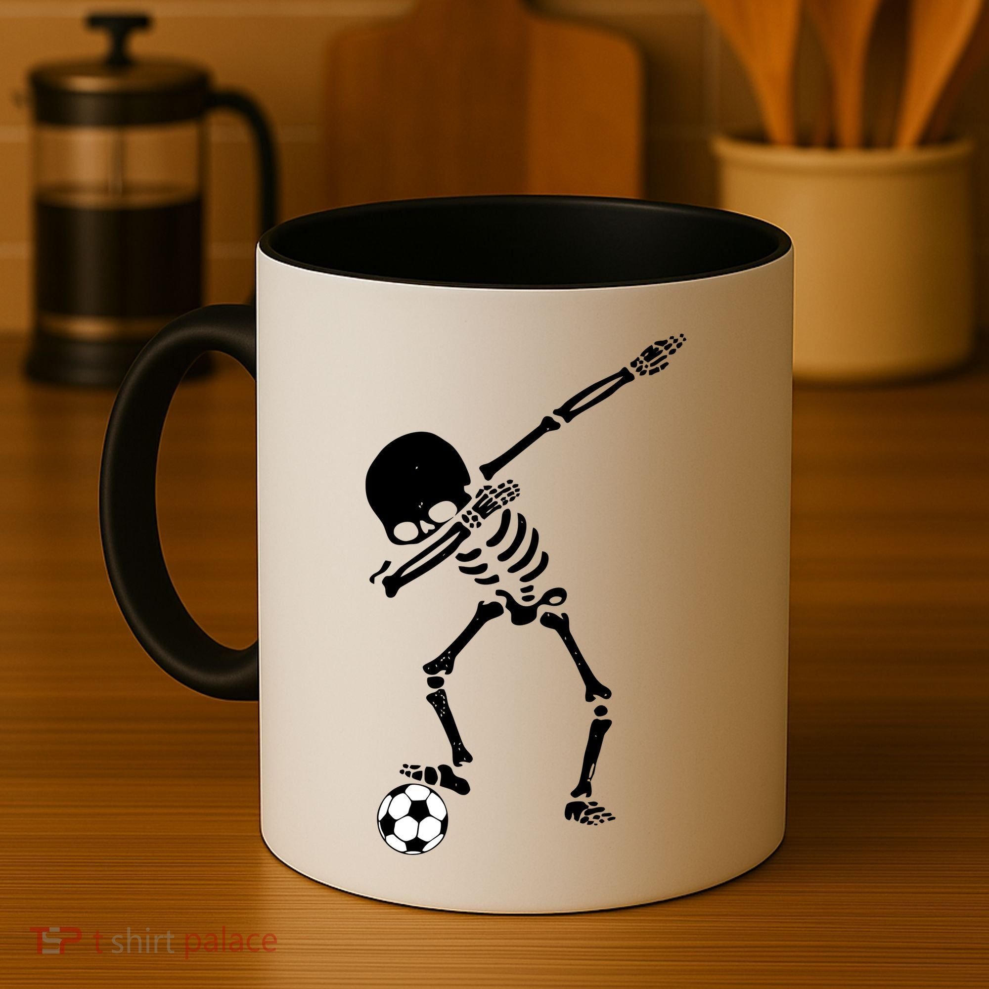 Dabbing Skeleton Soccer Dab Coffee Mug