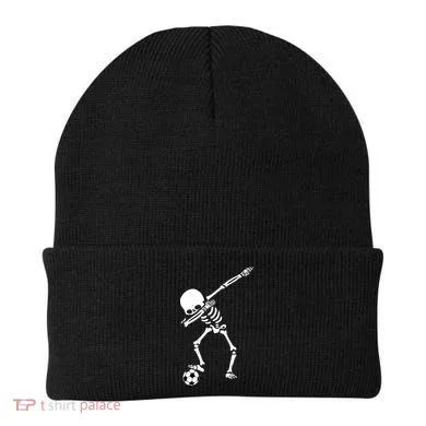 Dabbing Skeleton Soccer Dab Beanie
