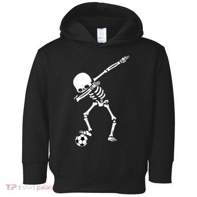 Dabbing Skeleton Soccer Dab Toddler Hoodie