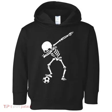 Dabbing Skeleton Soccer Dab Toddler Hoodie