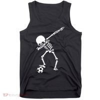 Dabbing Skeleton Soccer Dab Tank Top thumb 0