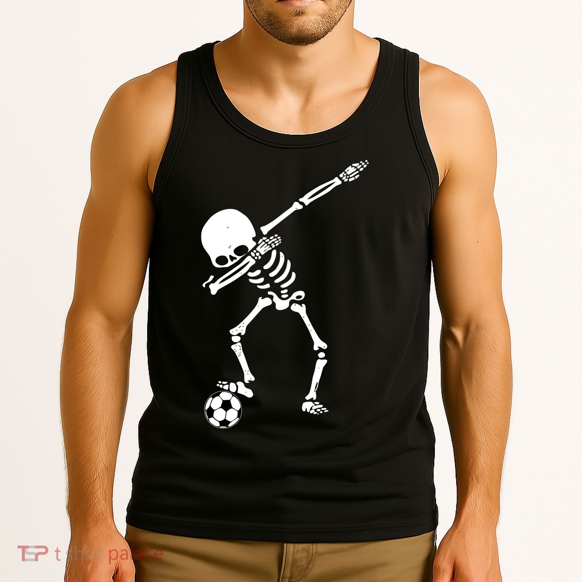Dabbing Skeleton Soccer Dab Tank Top