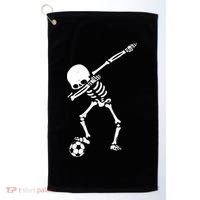 Dabbing Skeleton Soccer Dab Golf Towel thumb 0