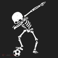Dabbing Skeleton Soccer Dab Golf Towel thumb 3