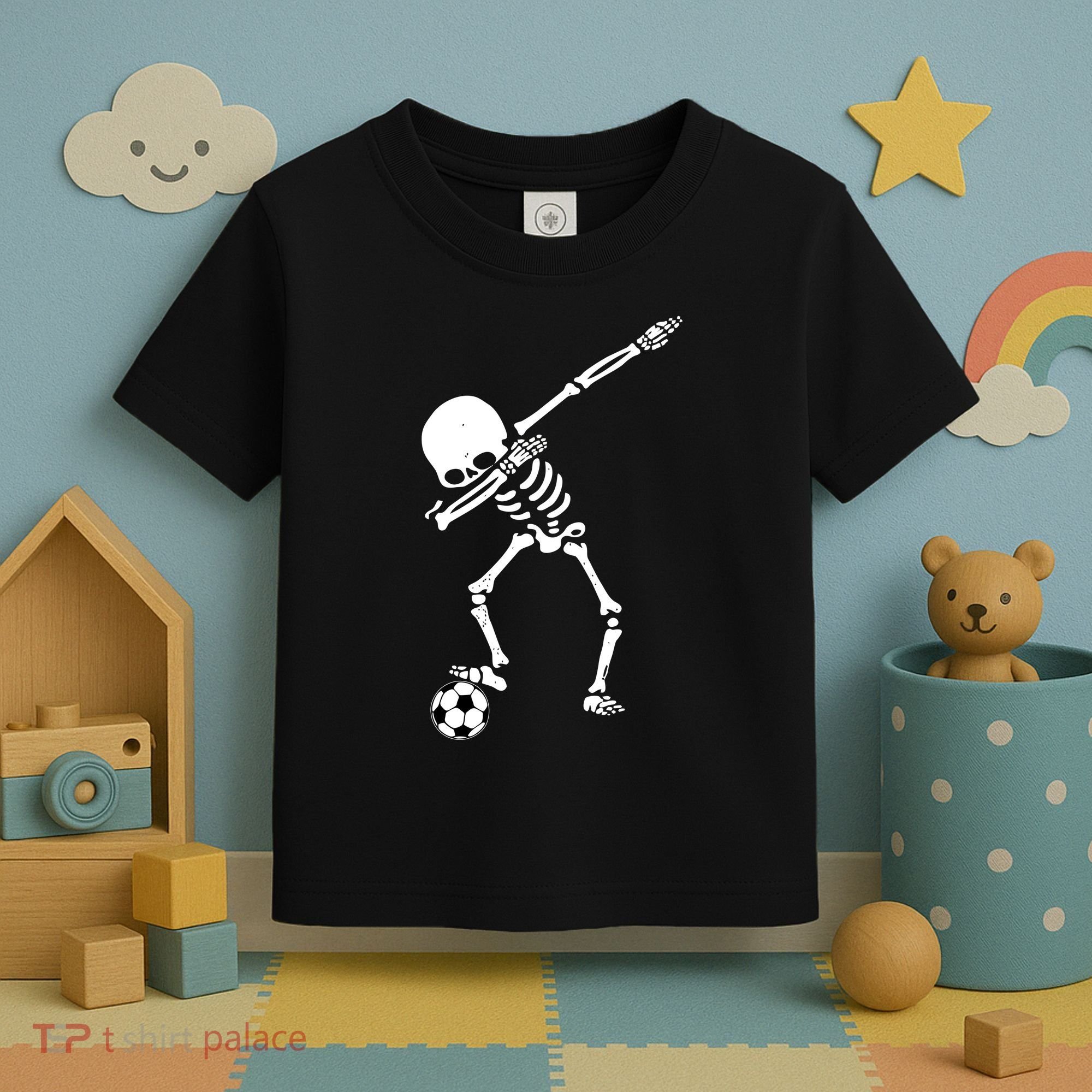 Dabbing Skeleton Soccer Dab Toddler T-Shirt