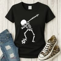 Dabbing Skeleton Soccer Dab Women's T-Shirt thumb 3