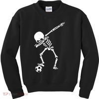 Dabbing Skeleton Soccer Dab Kids Sweatshirt thumb 0