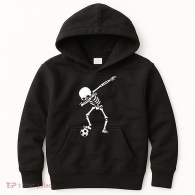 Dabbing Skeleton Soccer Dab Kids Hoodie