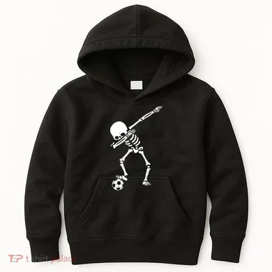 Dabbing Skeleton Soccer Dab Kids Hoodie