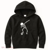 Dabbing Skeleton Soccer Dab Kids Hoodie thumb 0