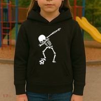 Dabbing Skeleton Soccer Dab Kids Hoodie thumb 3