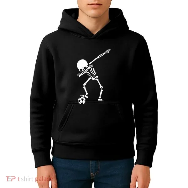 Dabbing Skeleton Soccer Dab Kids Hoodie