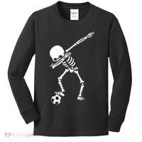 Dabbing Skeleton Soccer Dab Kids Long Sleeve Shirt thumb 0
