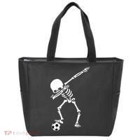 Dabbing Skeleton Soccer Dab Tote Bag thumb 0