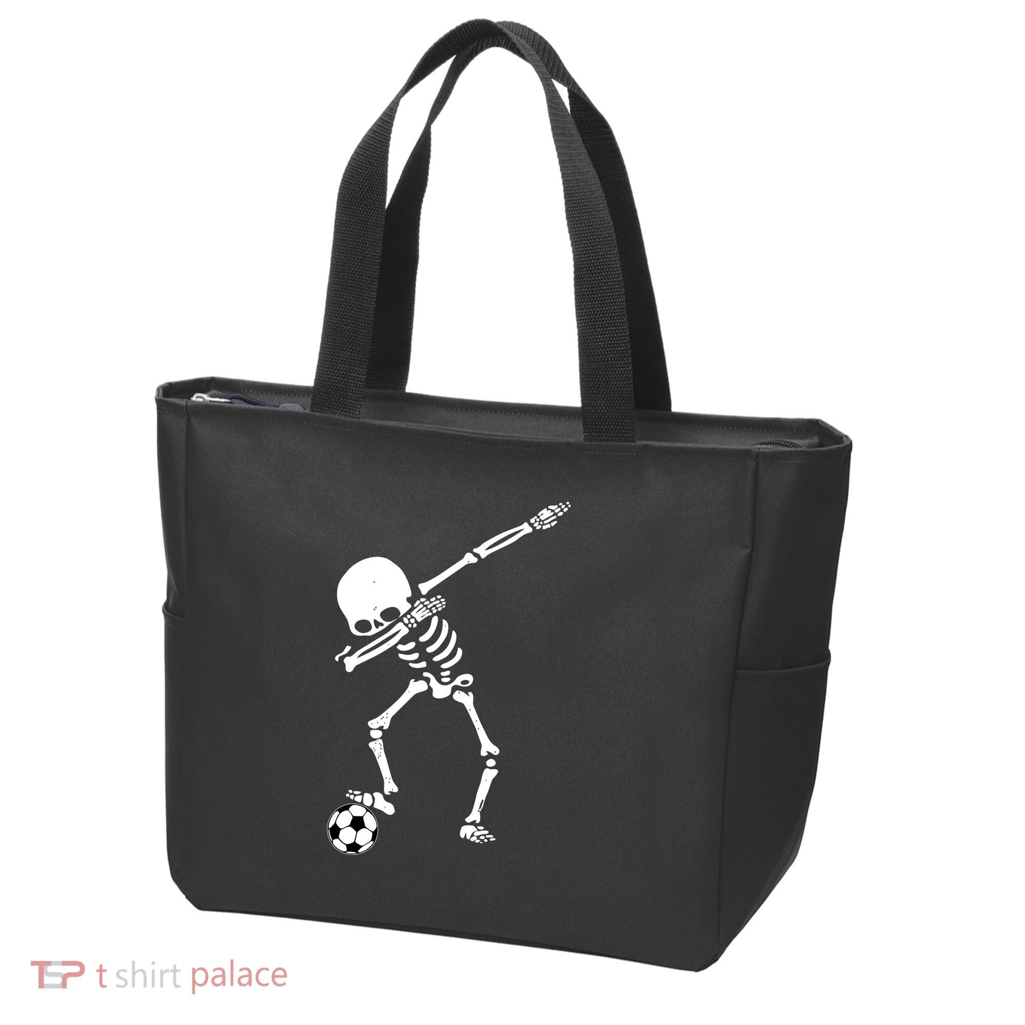 Dabbing Skeleton Soccer Dab Tote Bag