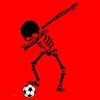 Dabbing Skeleton Soccer Dab Santa Hat thumb 1