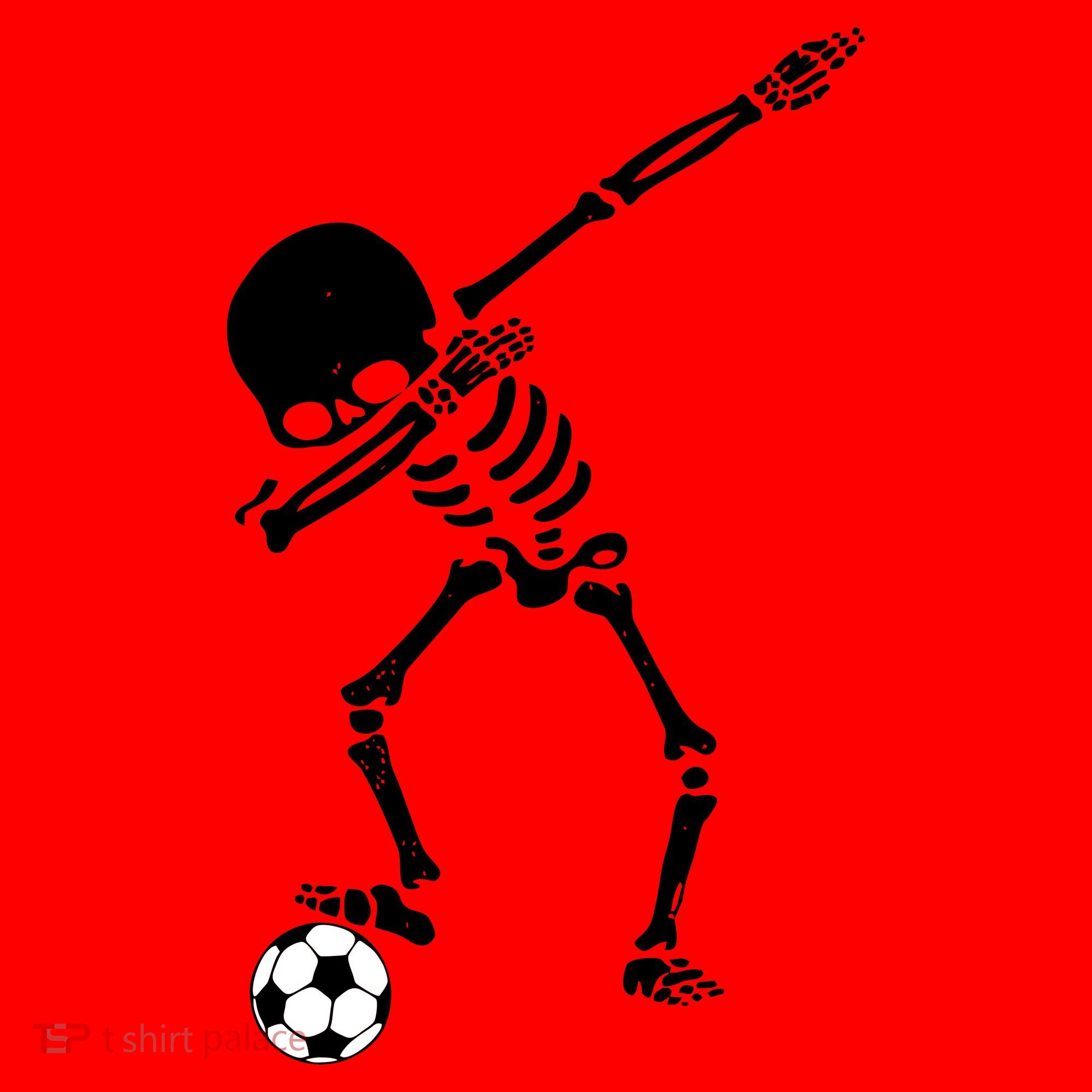 Dabbing Skeleton Soccer Dab Santa Hat