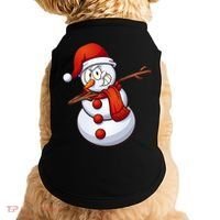 Dabbing Snowman Doggie Tank thumb 0