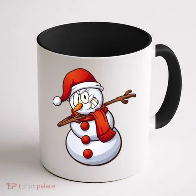 Dabbing Snowman Coffee Mug back