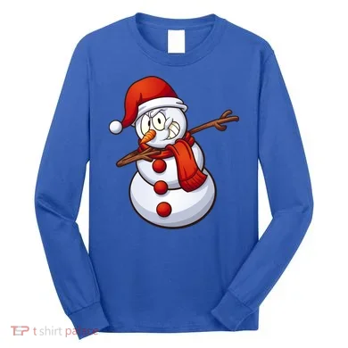 Dabbing Snowman Long Sleeve Shirt