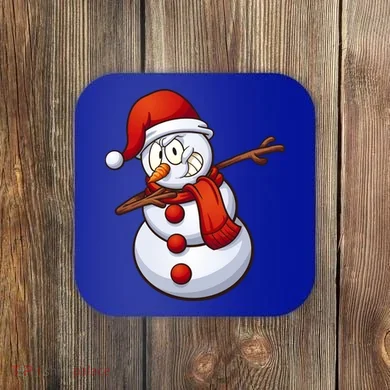 Dabbing Snowman Coaster