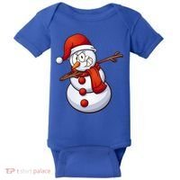 Dabbing Snowman Baby Bodysuit thumb 0
