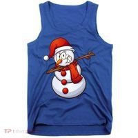 Dabbing Snowman Tank Top thumb 0