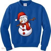Dabbing Snowman Kids Sweatshirt thumb 0