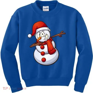 Dabbing Snowman Kids Sweatshirt