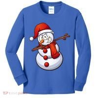 Dabbing Snowman Kids Long Sleeve Shirt thumb 0