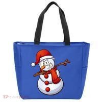 Dabbing Snowman Tote Bag thumb 0