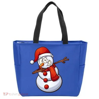 Dabbing Snowman Tote Bag