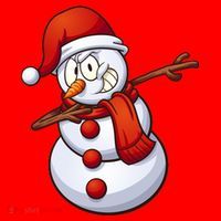 Dabbing Snowman Santa Hat thumb 1