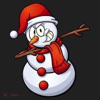 Dabbing Snowman Santa Hat Christmas Women's Sweatshirt thumb 2