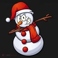 Dabbing Snowman Santa Hat Christmas Doggie Tank thumb 4